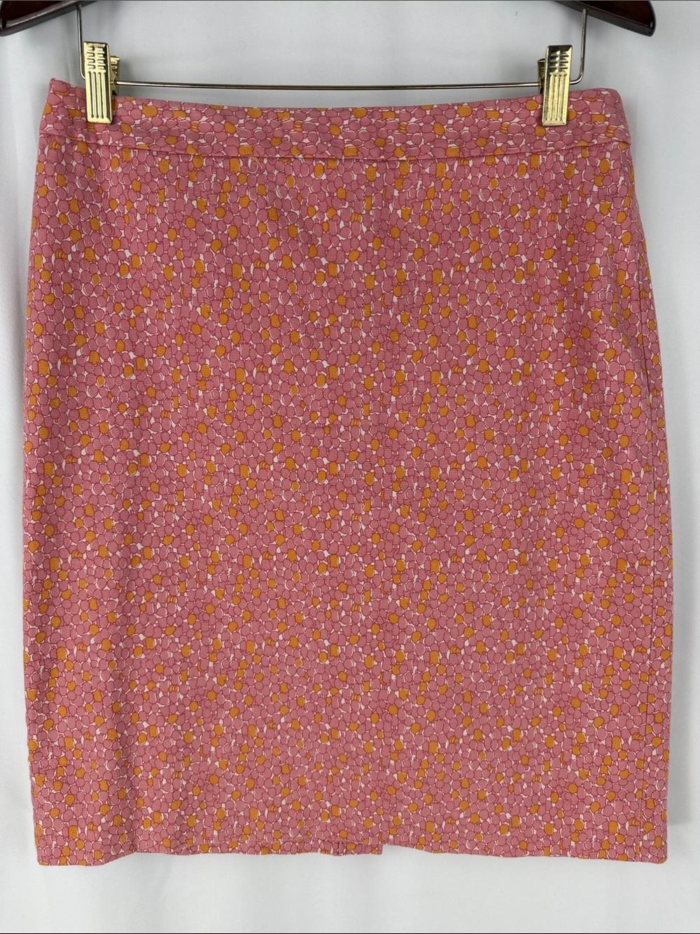 Talbots Pink & Orange Print Stretch Pencil Skirt – Size 10